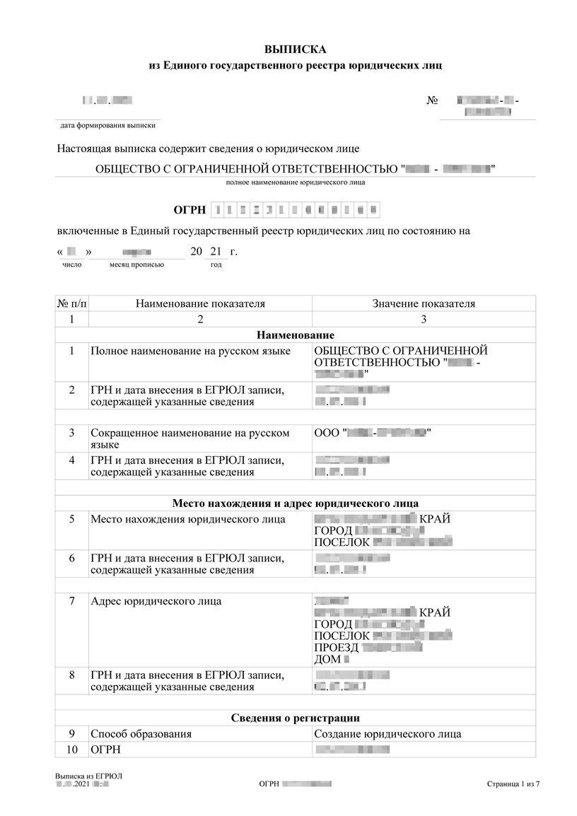Выписка из грм
